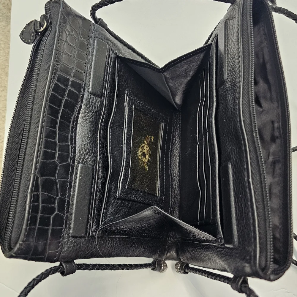 Brighton Croc Embossed Small Crossbody